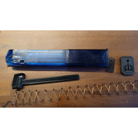 ETS Glock Compatible Transparent Blue 17/34 9mm 10/32 10Rd or 15/32 15Rd Blocked Magazine