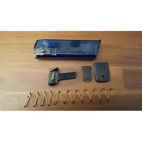 ETS Fits Glock 17/34 9mm 10/17 10Rd or 15/17 17Rd Transparent Blue Blocked Magazine